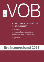 VOB Ergänzungsband 2023 zur VOB Gesamtausgabe 2019. 